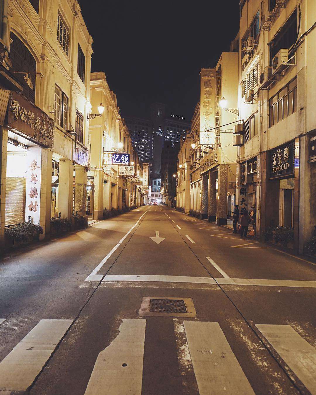 Shot of a street in Macau