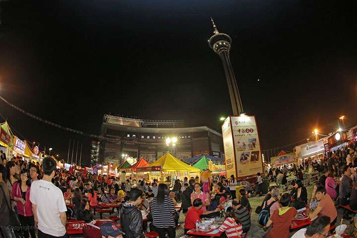 Food festival outside Macau Tower