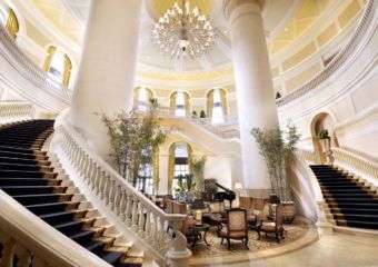 Staircase at the lobby Four Seasons Hotel Macau