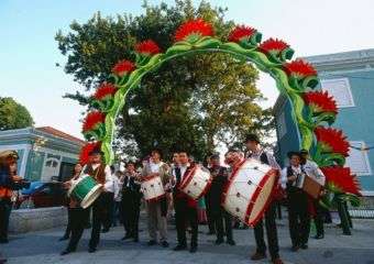 A drum group performing at Macau Lusofonia festival