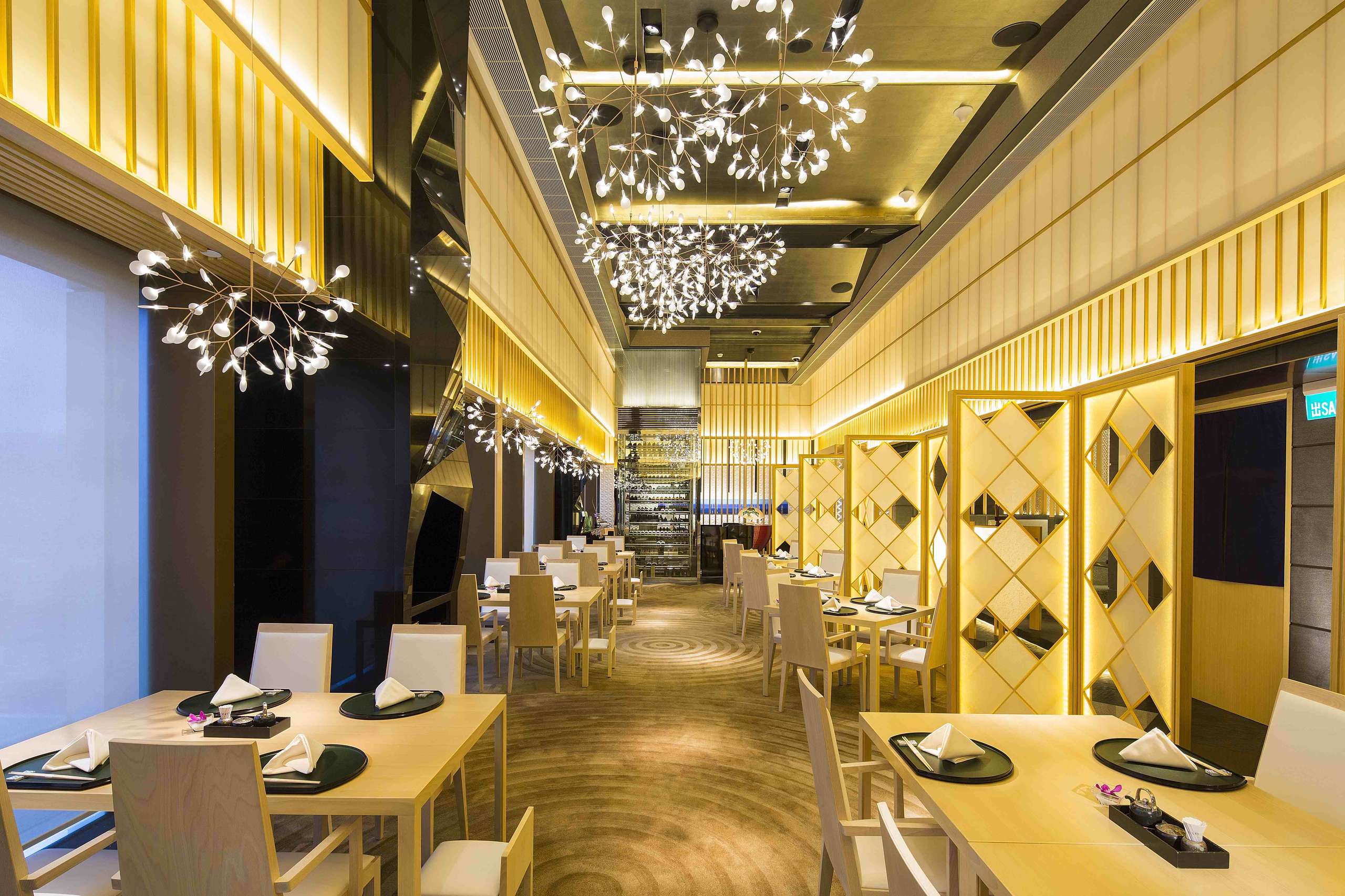 Interior of Yamazato Japanese restaurant located in the Okura Hotel Macau