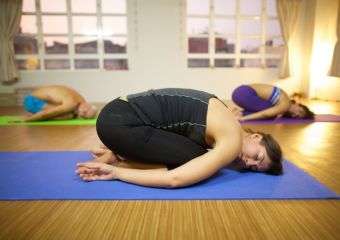 Women in a yoga pose