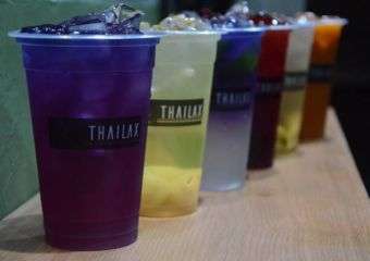 Selection of exotic Thai drinks