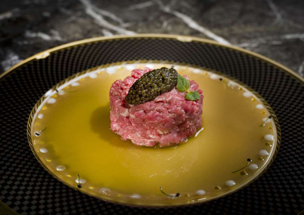 Tartare with caviar