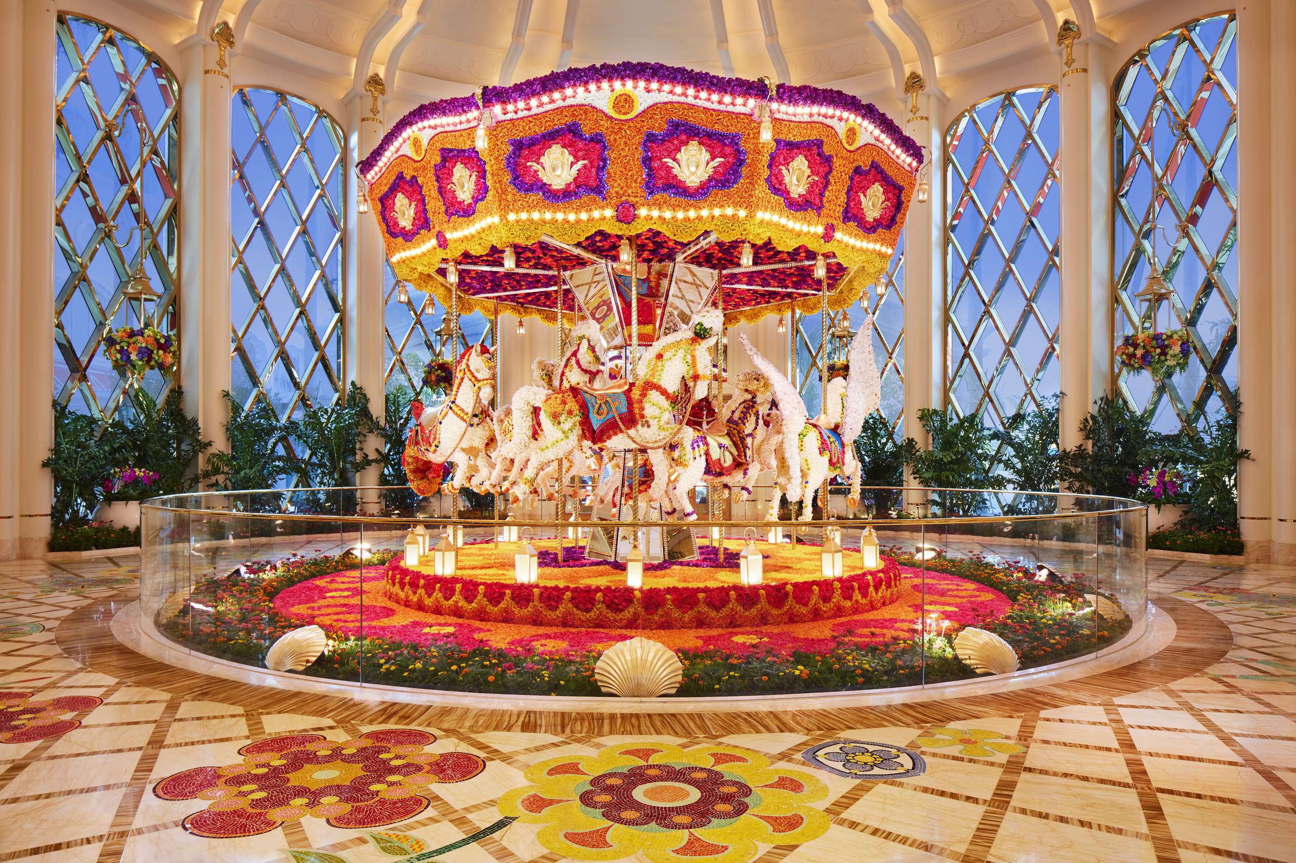 Wynn Palace Cotai Carousel floral art installation