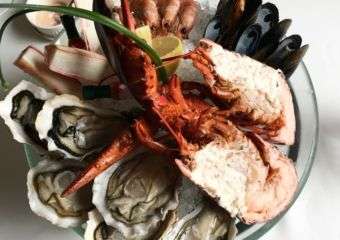 Lobster and oyster platter
