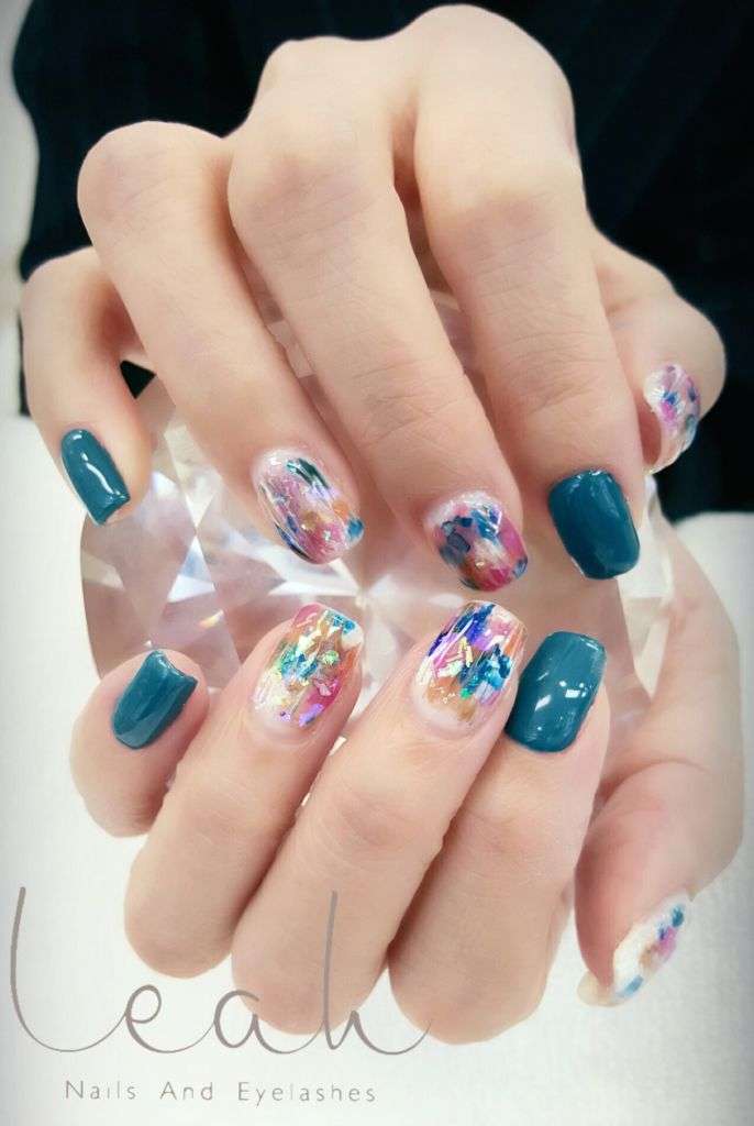 Close up shot of Japanese nail art at Leah Nails