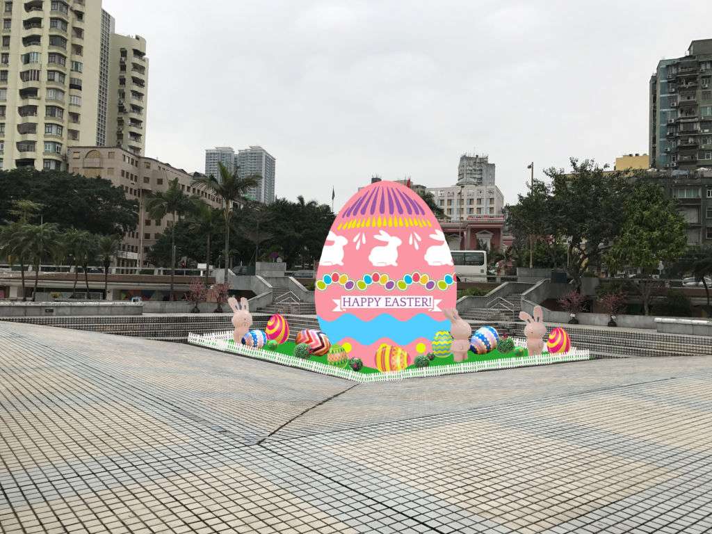 Easter egg at anim'arte Nam Van in Macau.