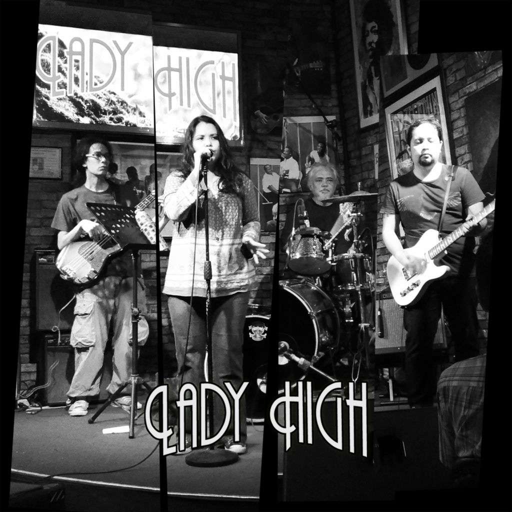 Lady High with her band onstage at The Roadhouse Macau. 