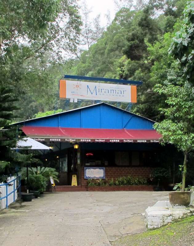 Exterior of Miramar Portuguese restaurant in Coloane, Macau.