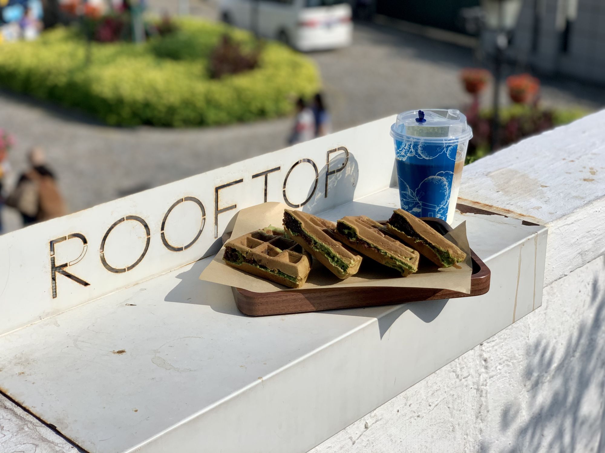 Waffles with Coffee at Rooftop Macau Exterior Macau Lifestyle