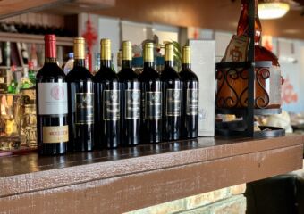 Gondola Restaurant Wine Bottles on the Counter Detail Interior Macau Lifestyle