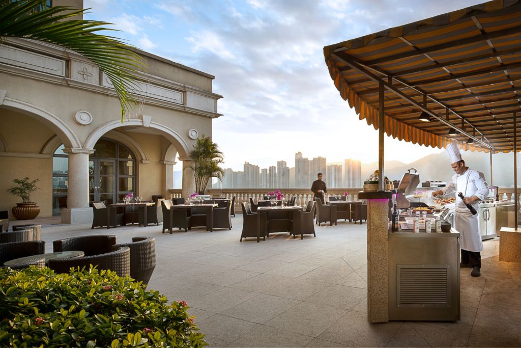 The Mistral Pool terrace at Sofitel hotel in Macau