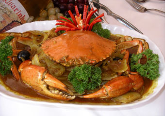 crab dish at Vinha 2 restaurant in Macau