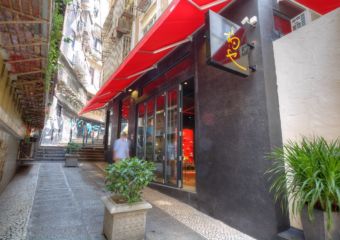 Exterior shot of What's Up Tea Bar in Macau