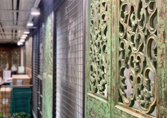 Patane Library Interior Wooden Old Door Green Macau Lifestyle
