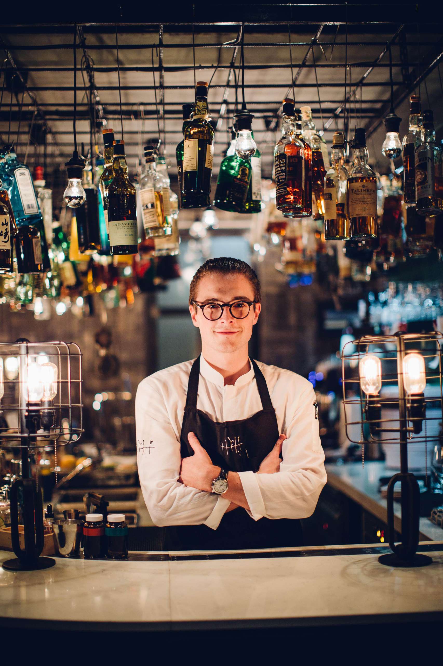 Bartender Joe Schofield at the Tippling Club bar in Singapore