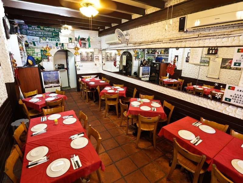 Interior of Manuel Cozinha Portuguesa restaurant in Taipa, Macau