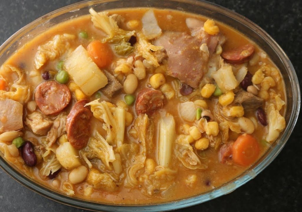 Cachupa, a stewed dish of vegetables and meats from Cape Verde