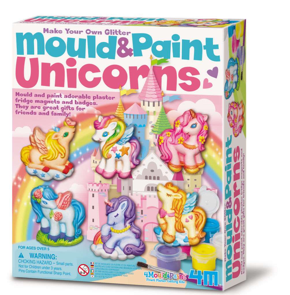 A DIY craft unicorn kit for children.