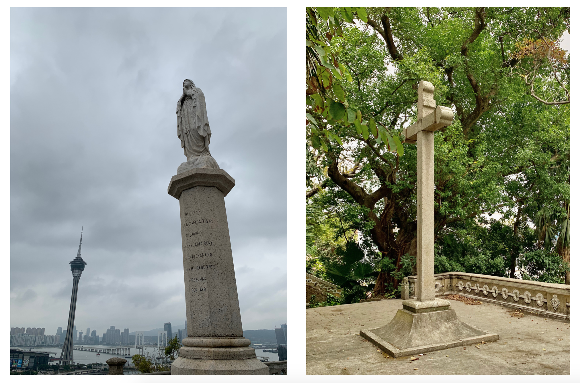 Statues Exterior Penha Hill Church Macau Lifestyle Cropping
