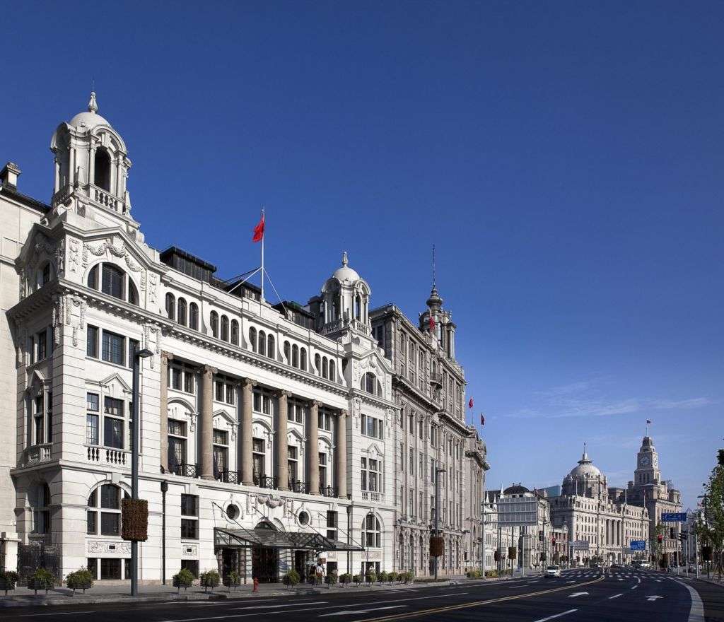 Exterior of Waldorf-Astoria in Shanghai