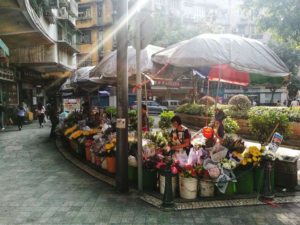 Flower shop on Rotunda de Carlos da Maia in Macau
