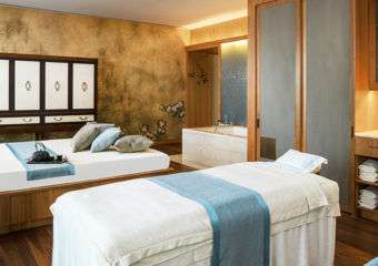 A massage suite at Iridium Spa