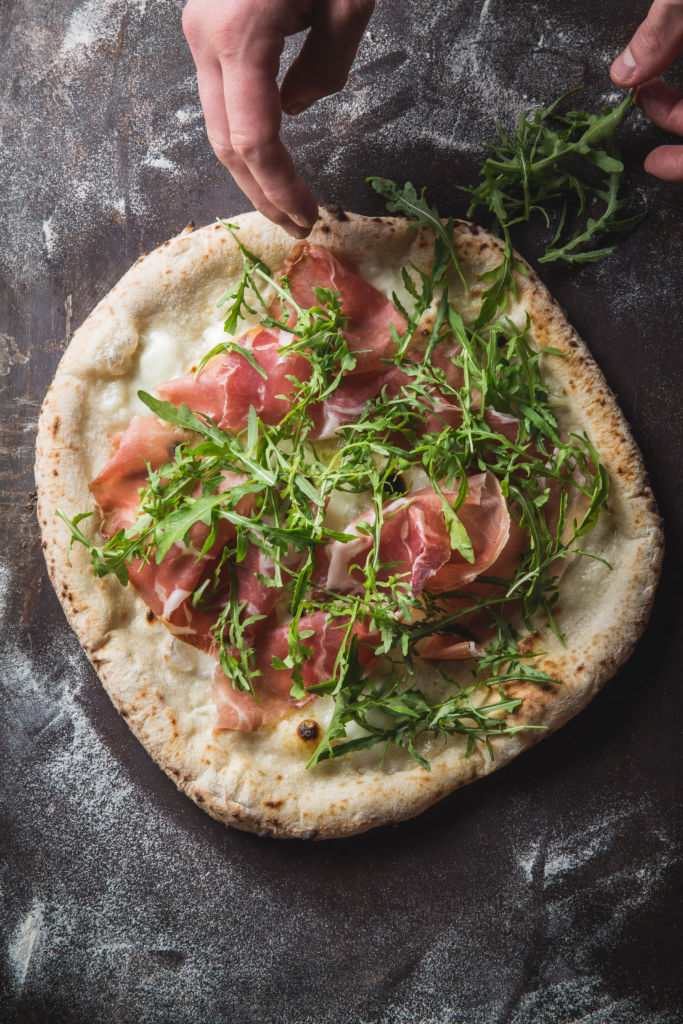 Arugula and parma flatbread