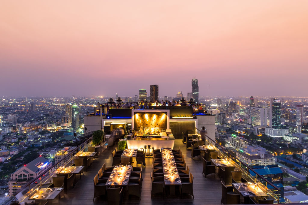 rooftop bars in Bangkok Vertigo and Moon Bar