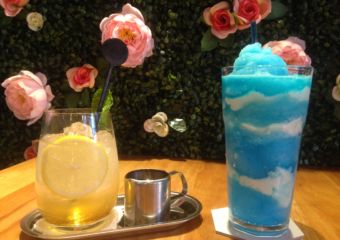 Peace of Cake blue blue sky and walking galaxy drink