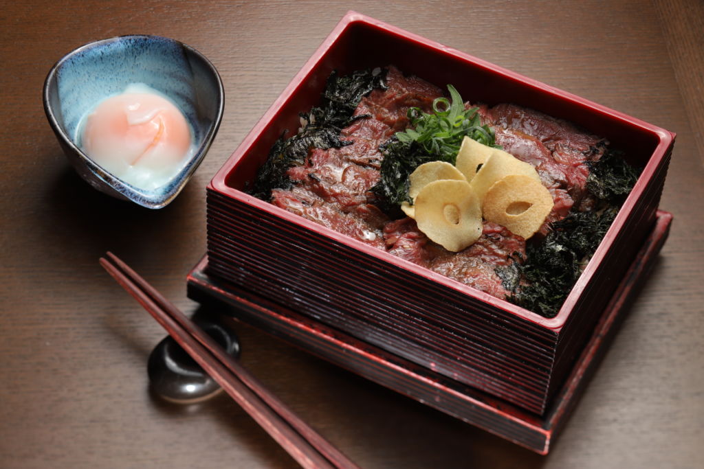 Marble Australian wagyu beef harami with Japanese rice