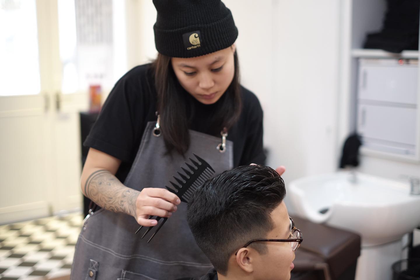 Sara Kei Styling Hair Credits The Macau Barbershop