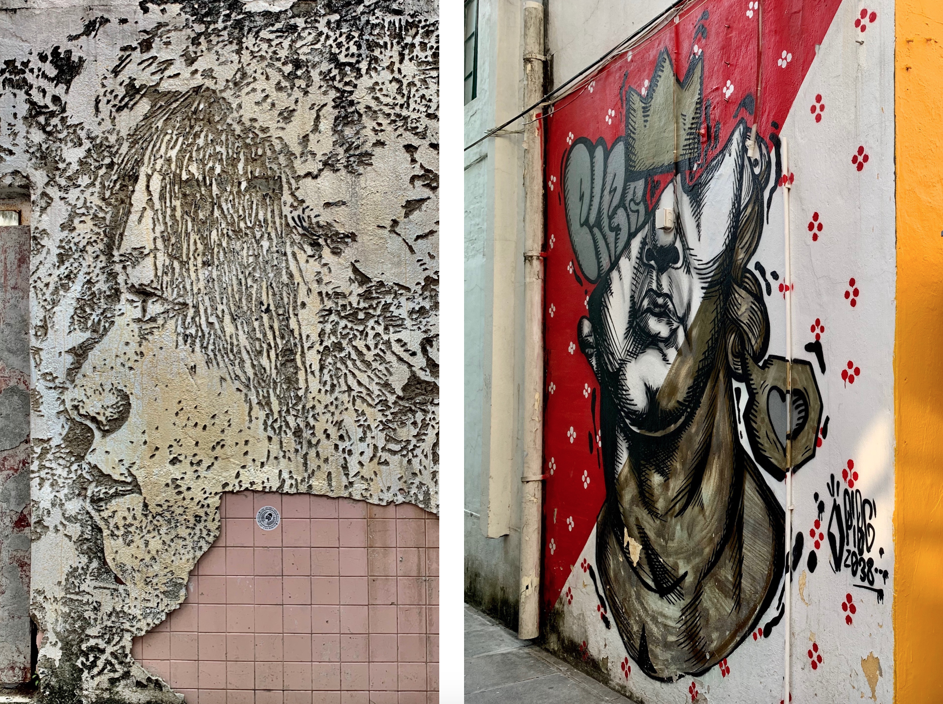 Collage Taipa Village Street Art Pieces Macau Lifestyle