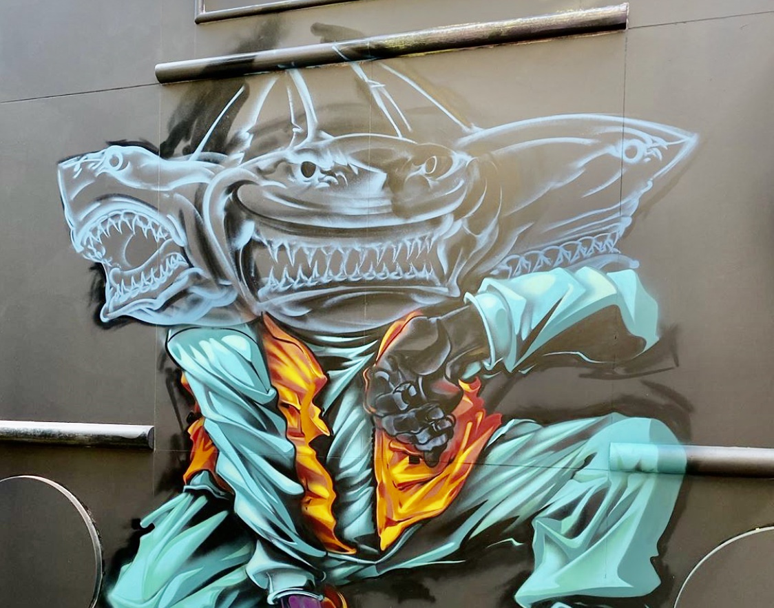Shark Grafitti at Praca de Ponte e Horta Hotel S Outloud Festival 2019 Macau Lifestyle