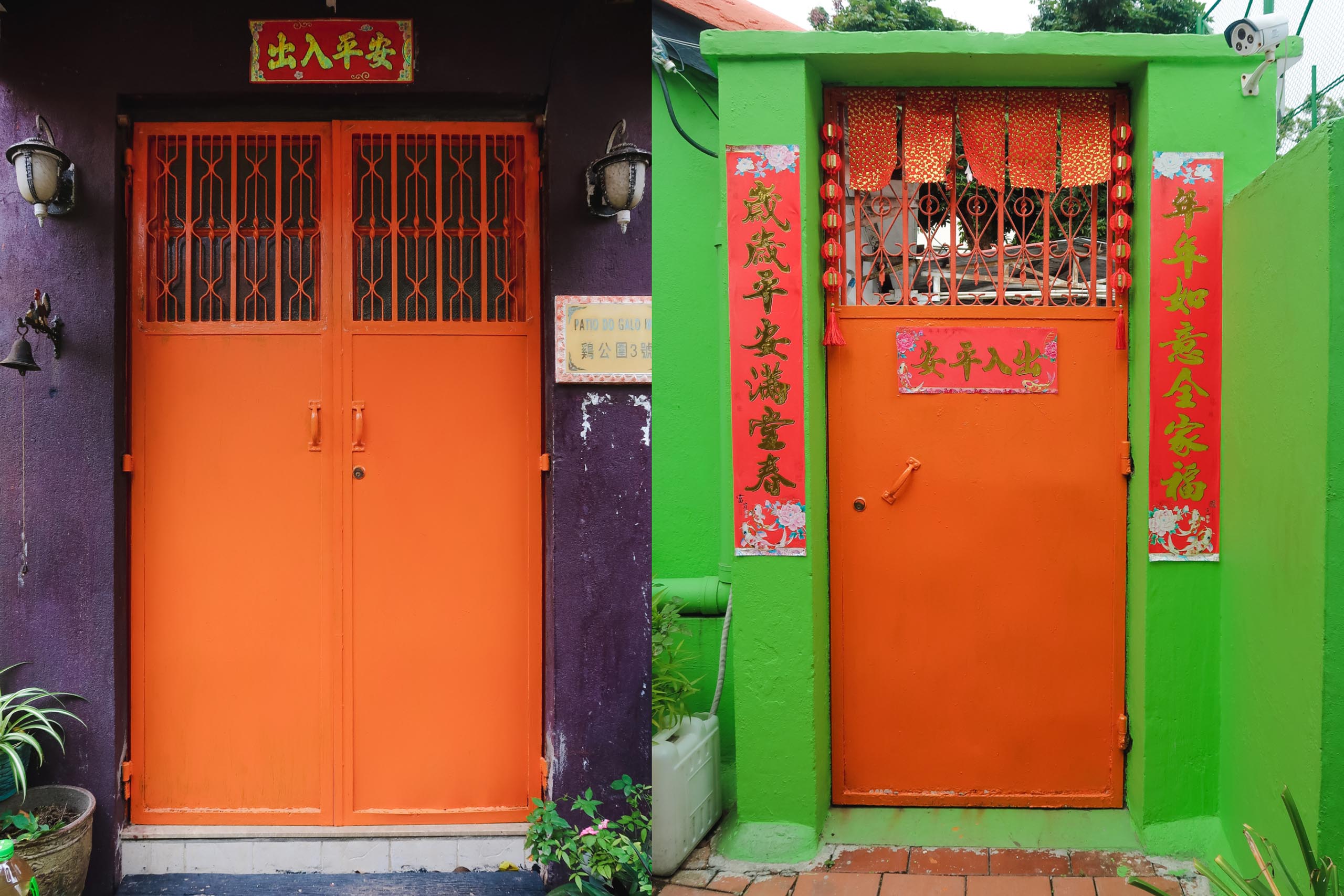 instagrammable buildings in macau coloane door