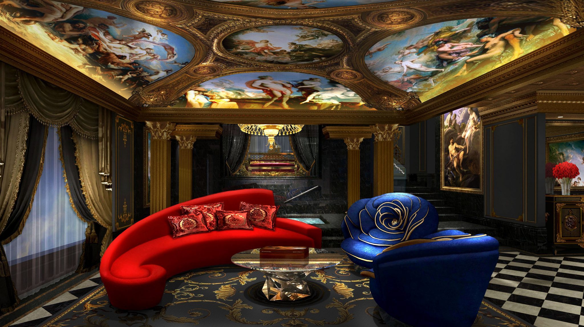 The 13 Macau grand hotel lounge