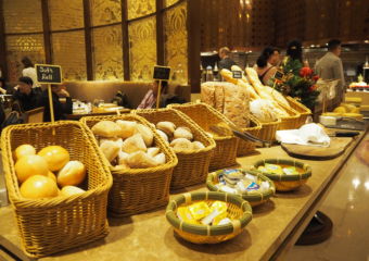 Feast International Buffet breakfast bread station