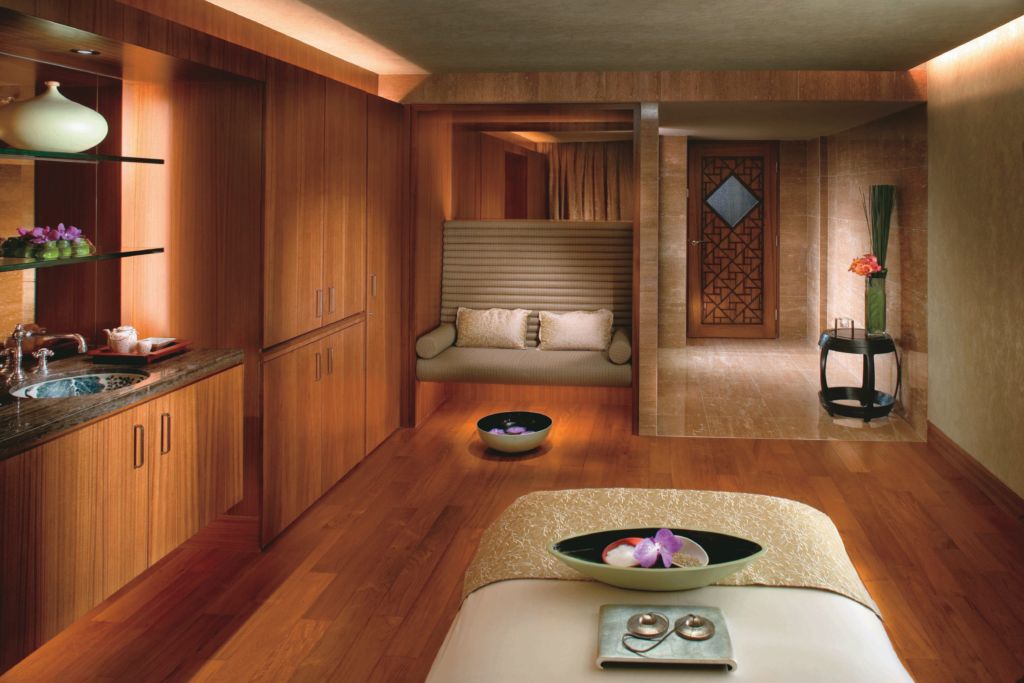 interior of spa at Mandarin oriental hong kong