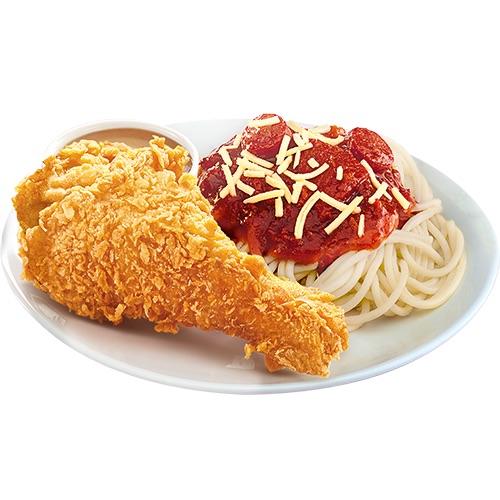 Jollibee 1pc Chickenjoy with Spaghetti Macau Lifestyle