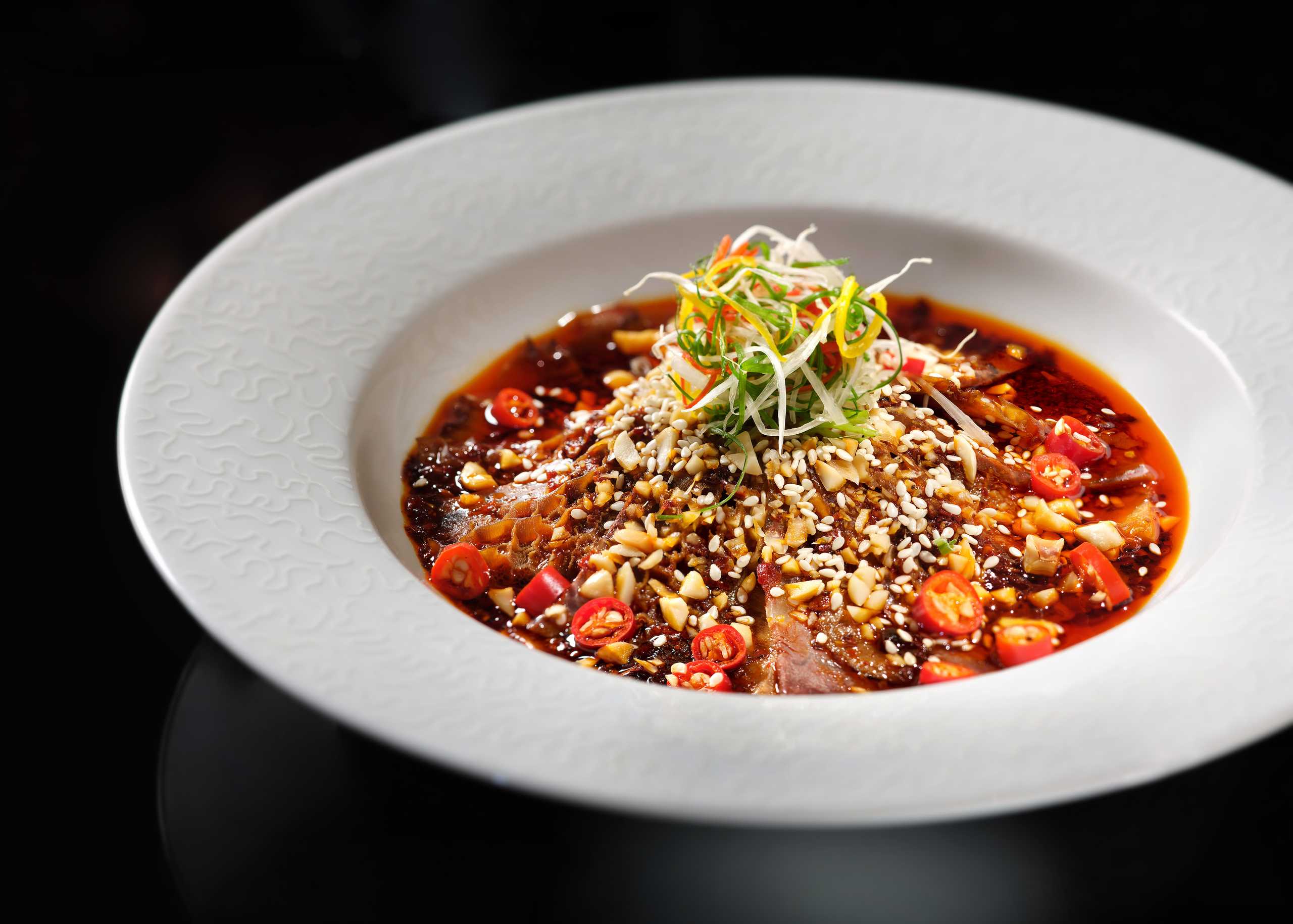 ChongQing Guest Chef Dish Photo - Sliced Beef and OX Organs in Chili Sauce