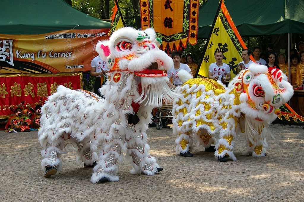 Lion and Dragon Dance Lunar New Year