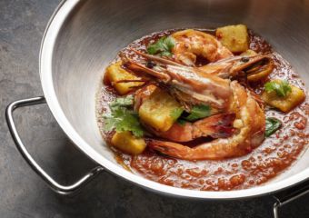 Sands Cotai Central Chiado portuguese restaurant King Prawn Cataplana with sweet potato perfumed with lemongrass and ginger