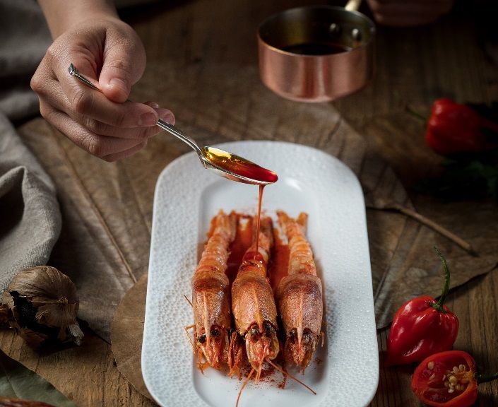 Sautéed Red Carabineros Prawns