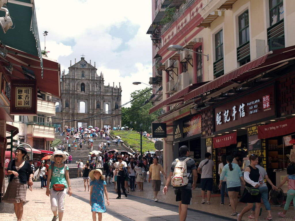 Street leading up to St Paul's Ruins Macau Lifestyle