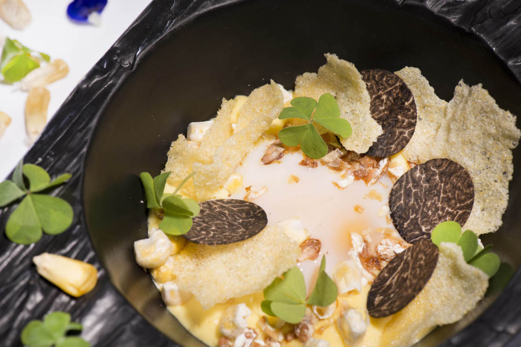 Chef Mauro Colagreco Egg and Truffle Dish