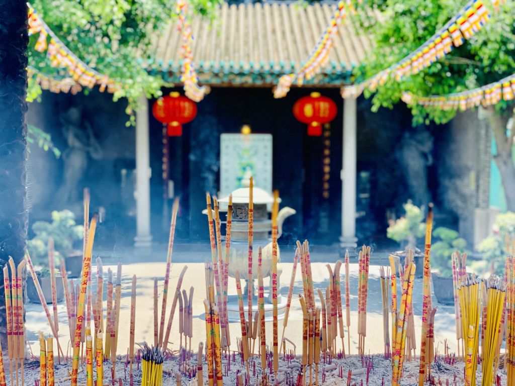 Kun Iam Temple Incense Burning Centered