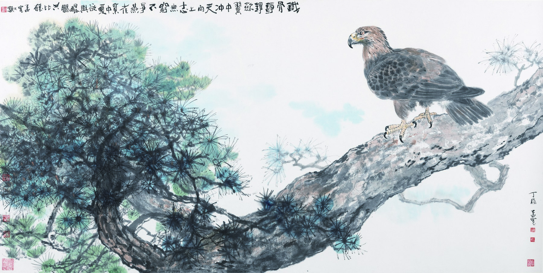 Eagle, 2017 (Colour on paper with frame)