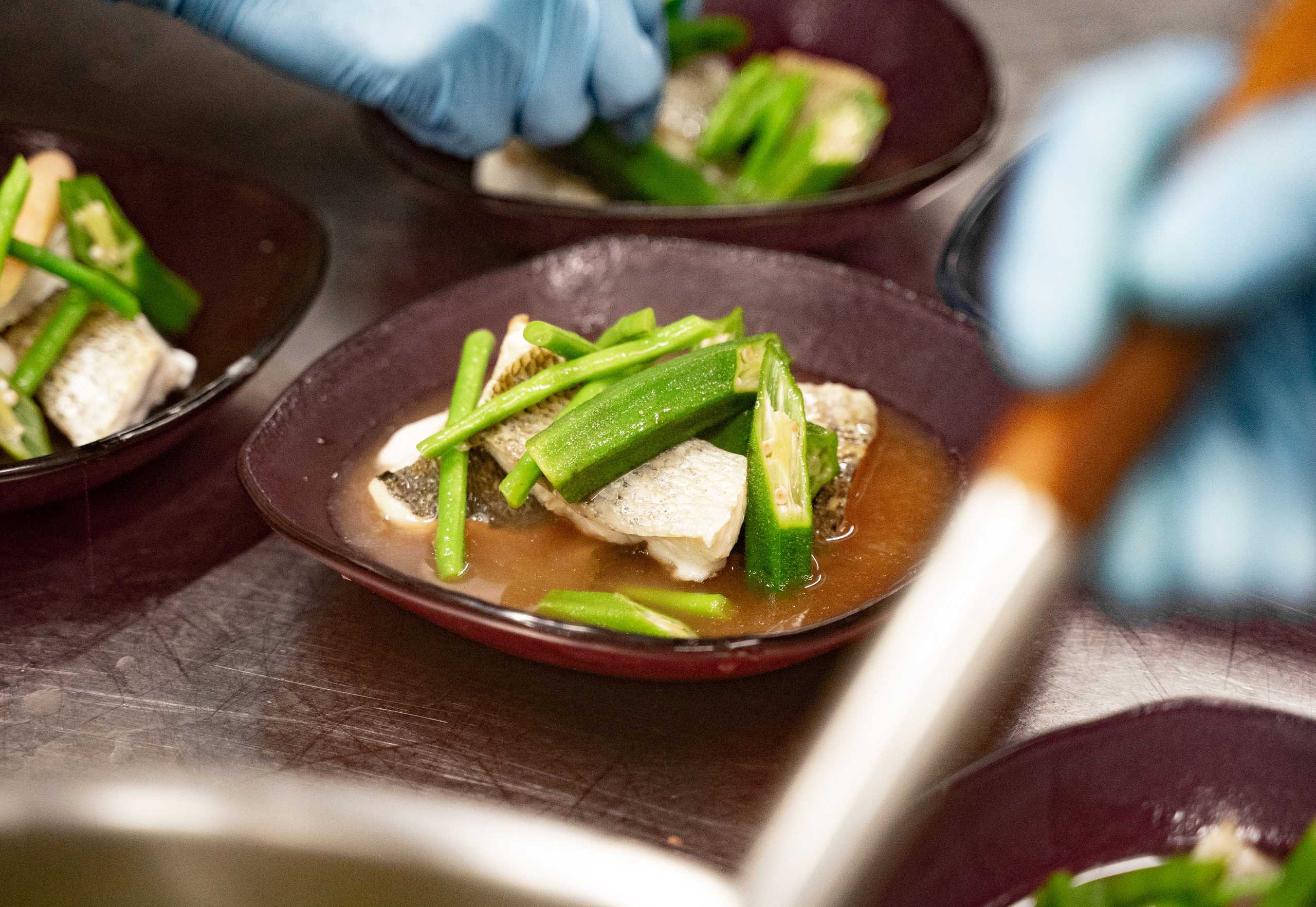 Assam fish with long beans & okra (1)