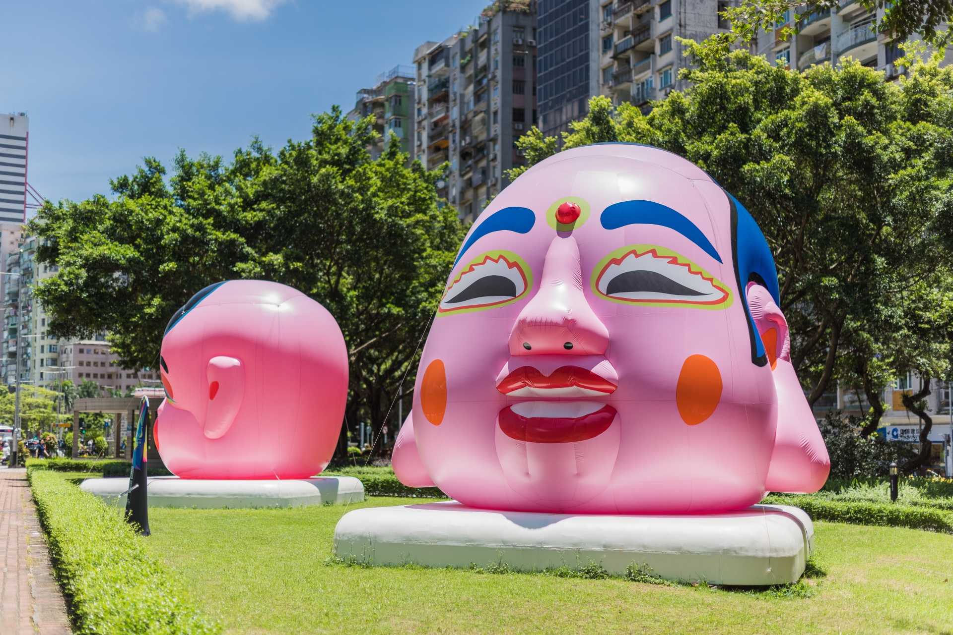Art Macao outdoor installation Happy Heads